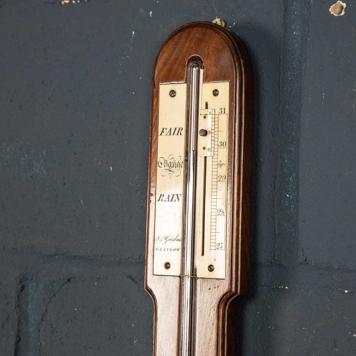 19th Century Regency Mahogany Barometer By J & J. Gardner, c.1820 2