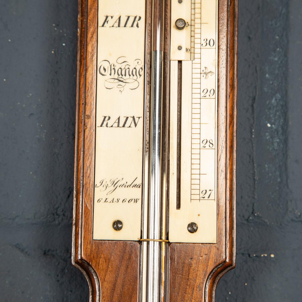 19th Century Regency Mahogany Barometer By J & J. Gardner, c.1820 4