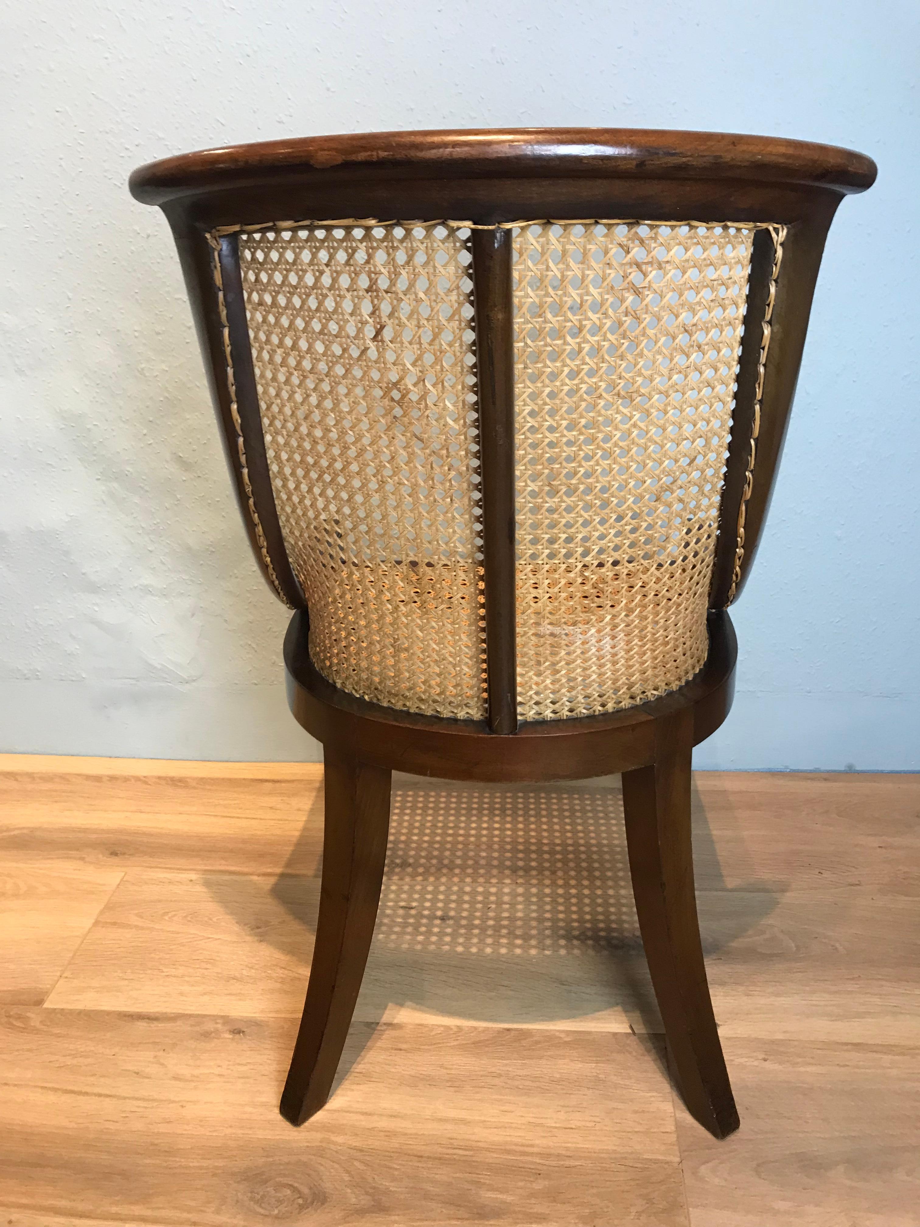 19th Century Regency Mahogany Bergere Chair 4