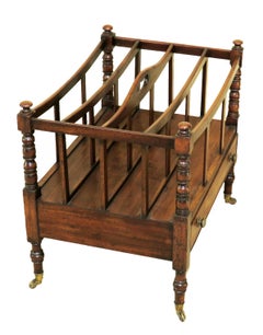 19th Century Regency Mahogany Boat Shaped Canterbury