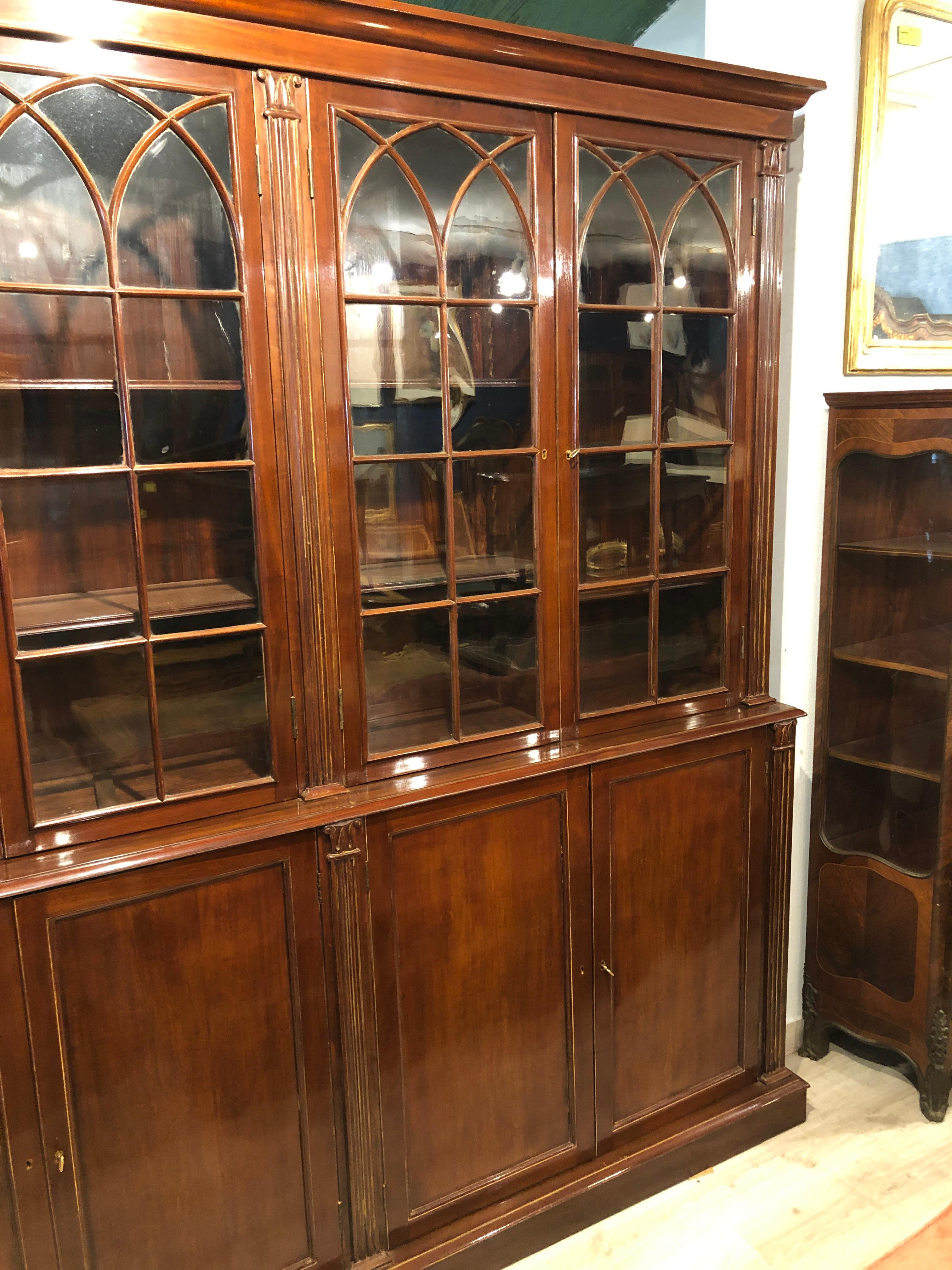 English 19th Century Regency Mahogany Bookcase, 1820s