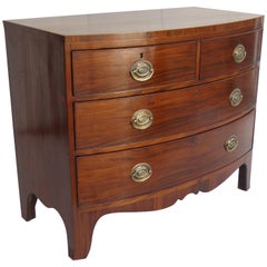 19th Century Regency Mahogany Bow Front Chest of Drawers