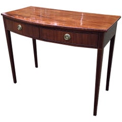 19th Century Regency Mahogany Bow Fronted Side Table