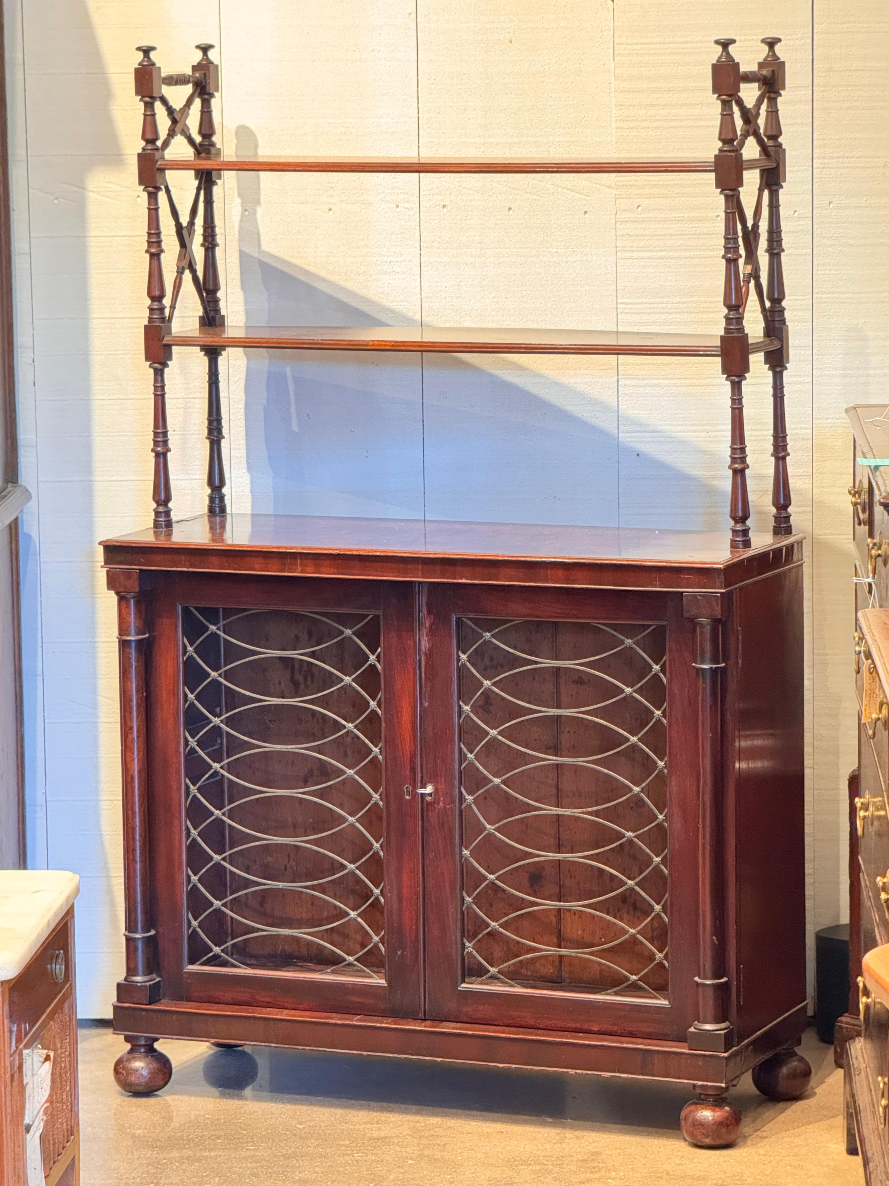 English 19th Century Regency Mahogany Cabinet For Sale