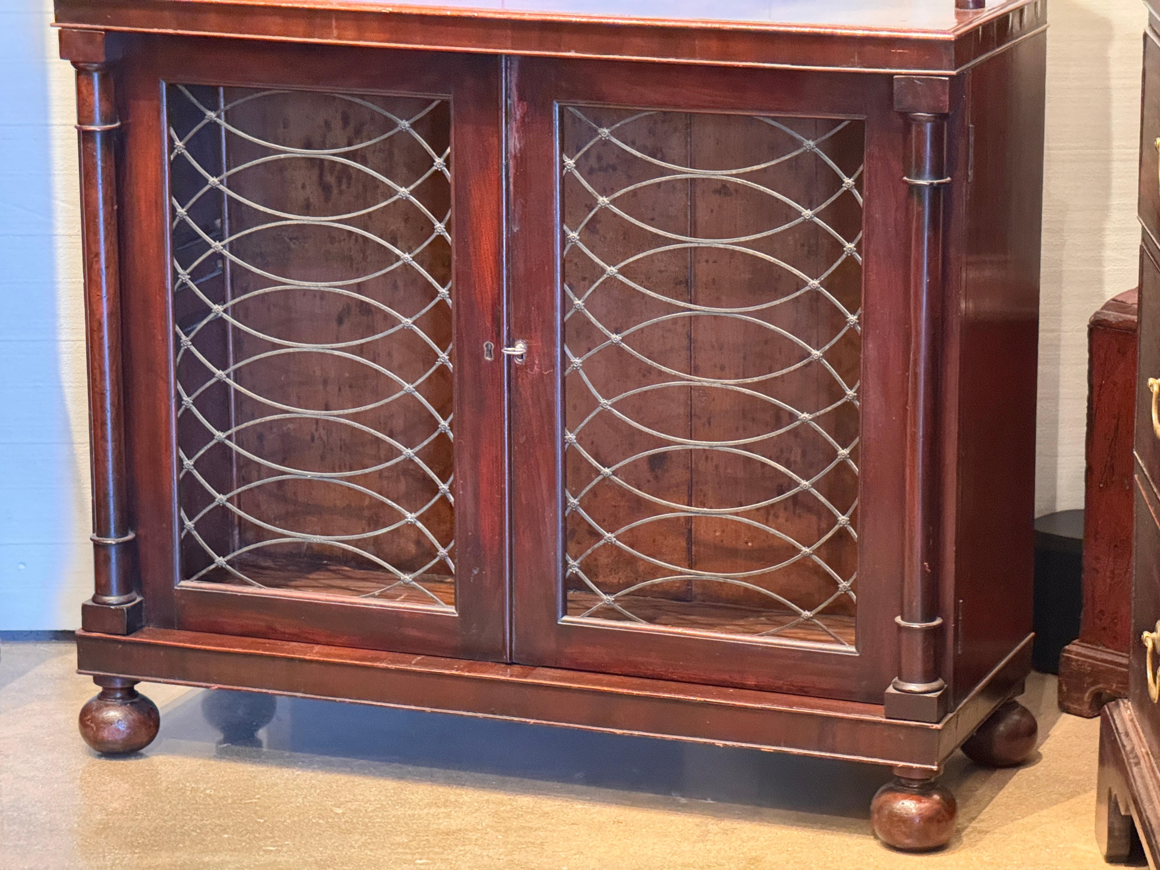 19th Century Regency Mahogany Cabinet In Good Condition For Sale In Charlottesville, VA