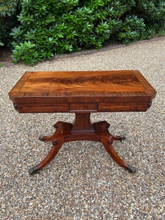 19th Century Regency Mahogany Card Table