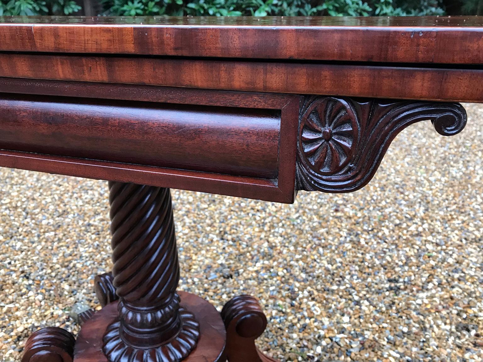 19th Century Regency Mahogany Card Table For Sale 3