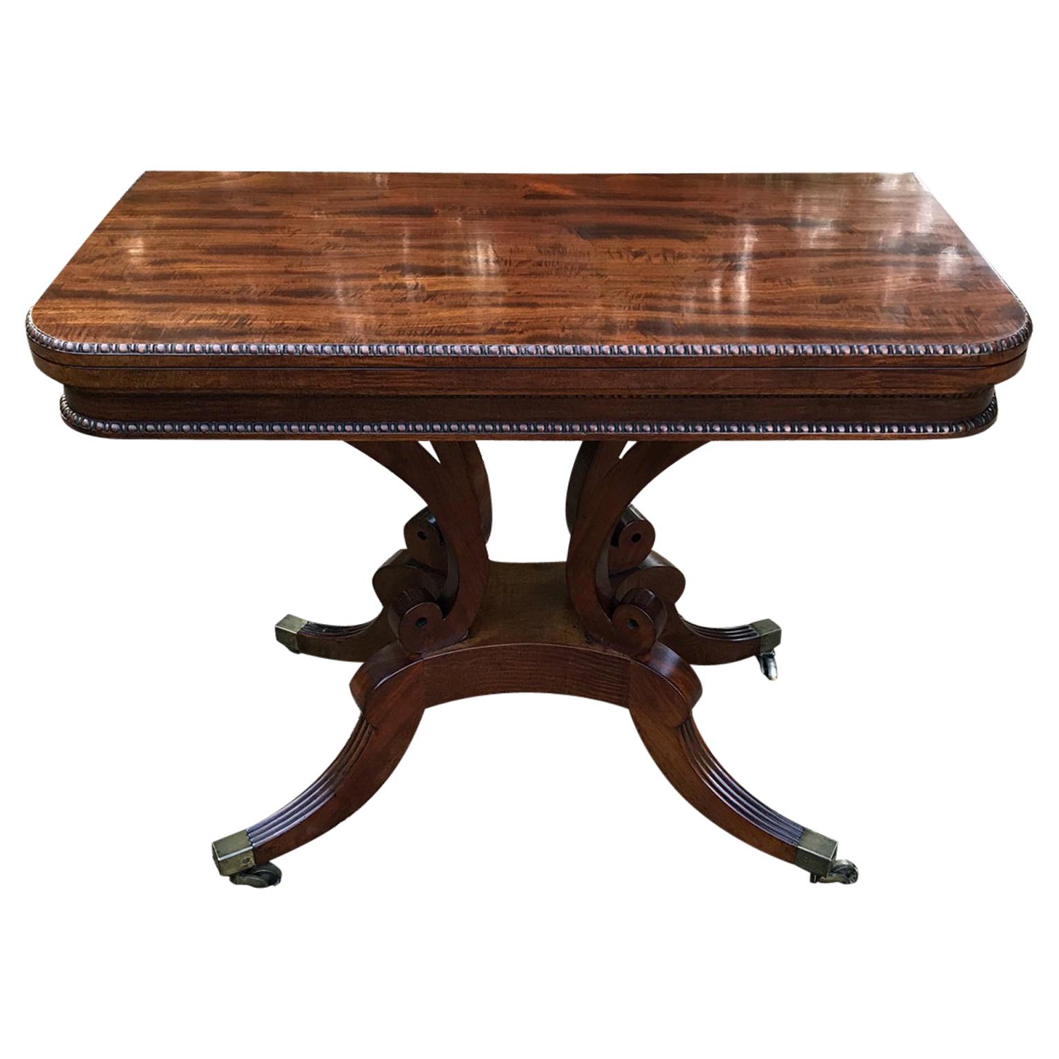 19th Century Regency Mahogany Card Table For Sale
