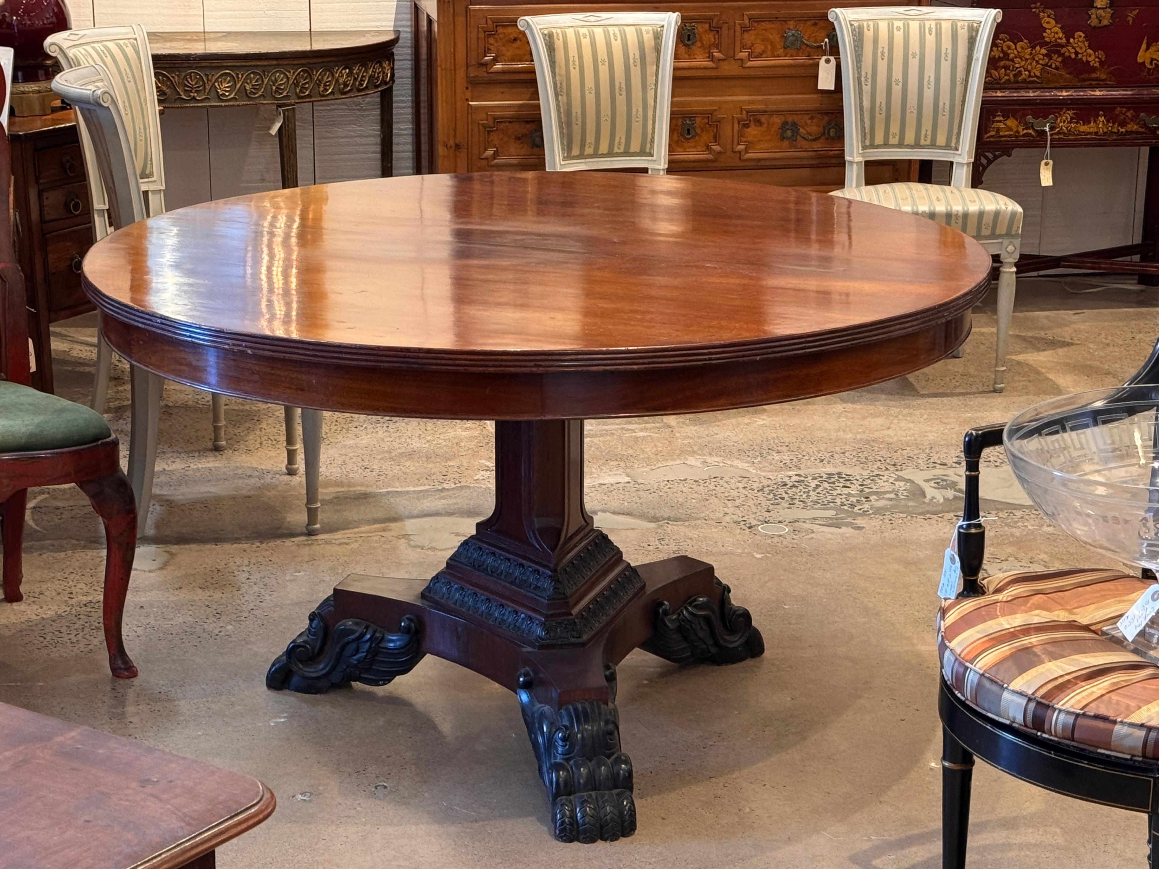 19th Century Regency Mahogany Center Table For Sale 3