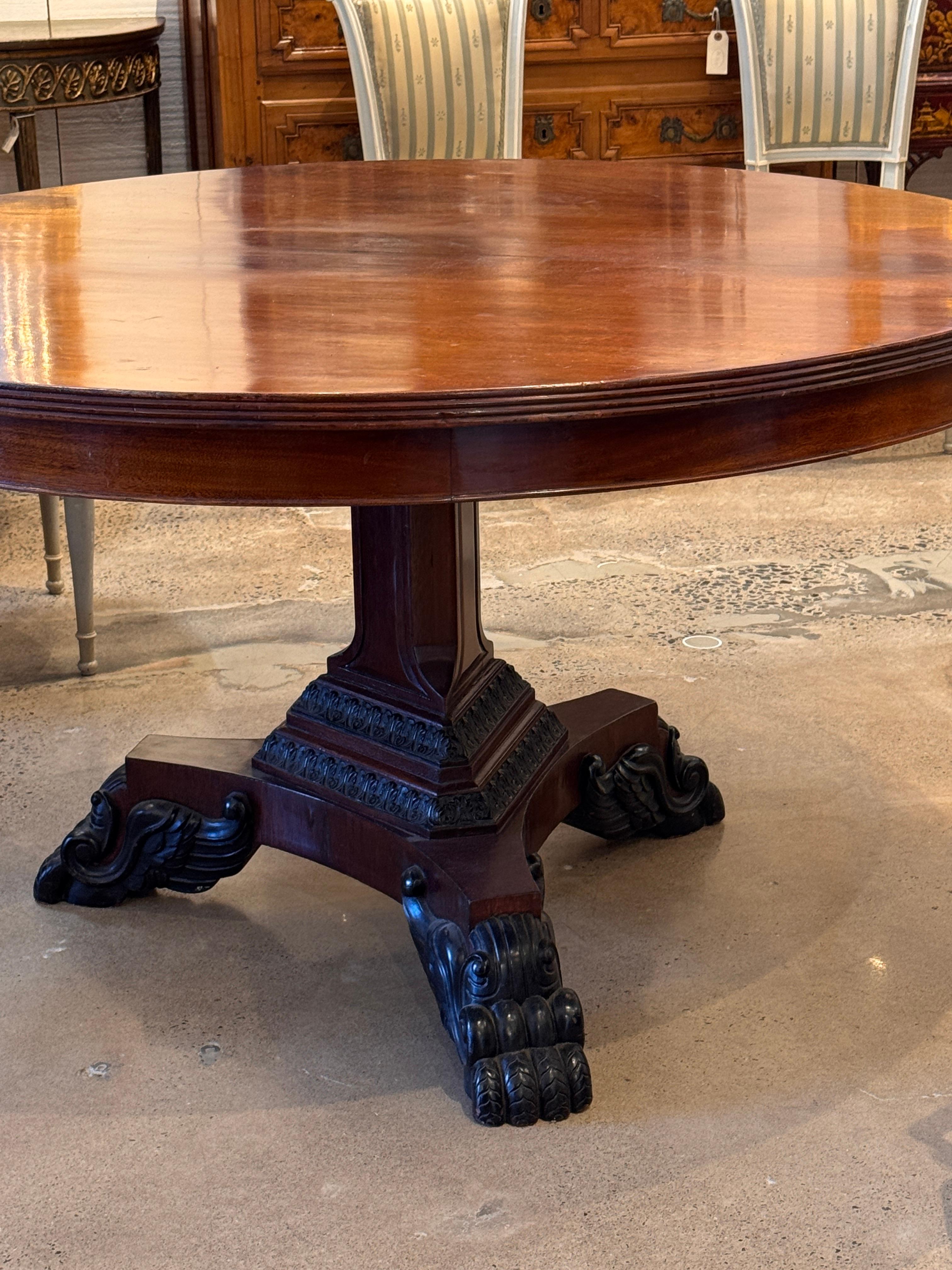 19th Century Regency Mahogany Center Table For Sale 4