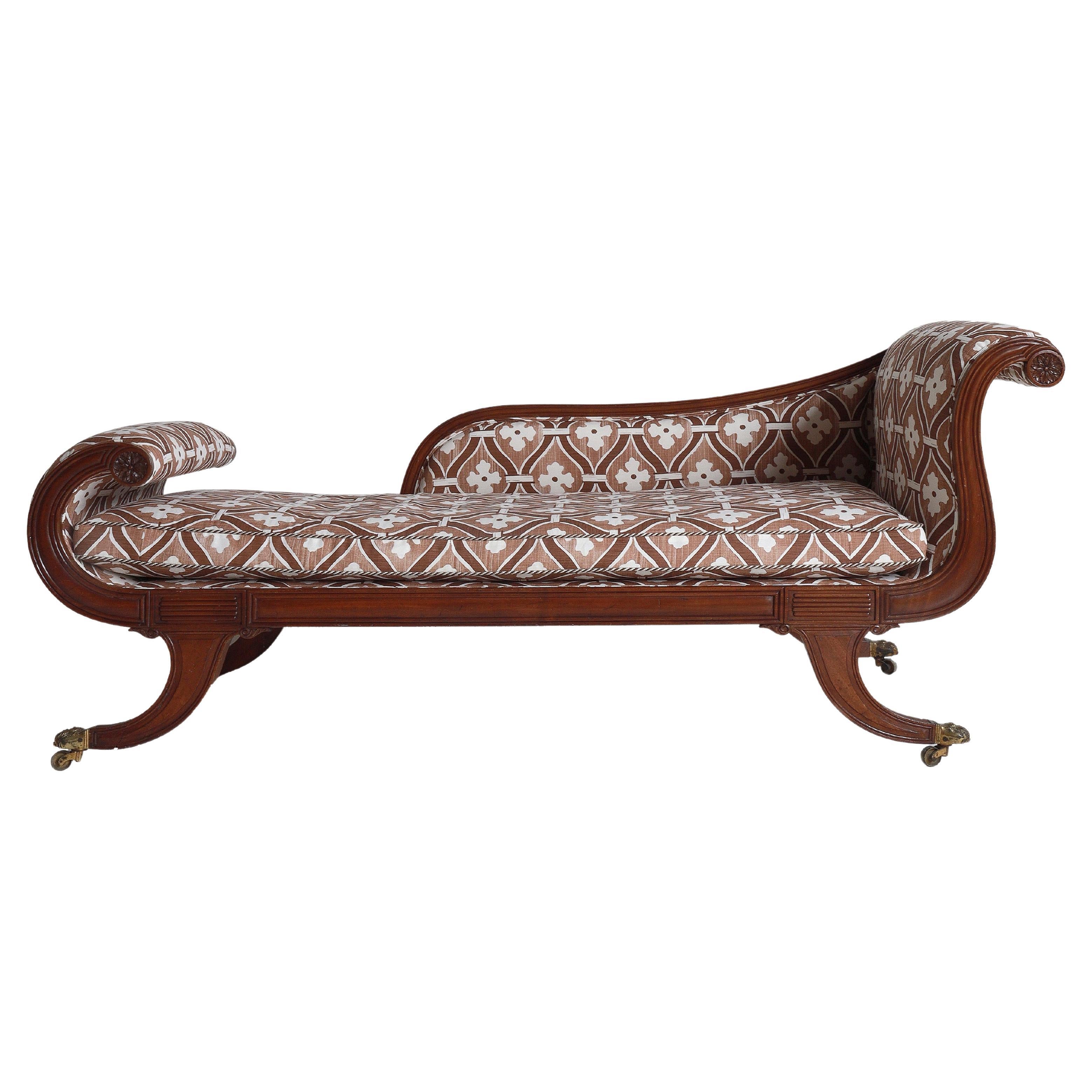 19th Century Regency Mahogany Chaise Lounge