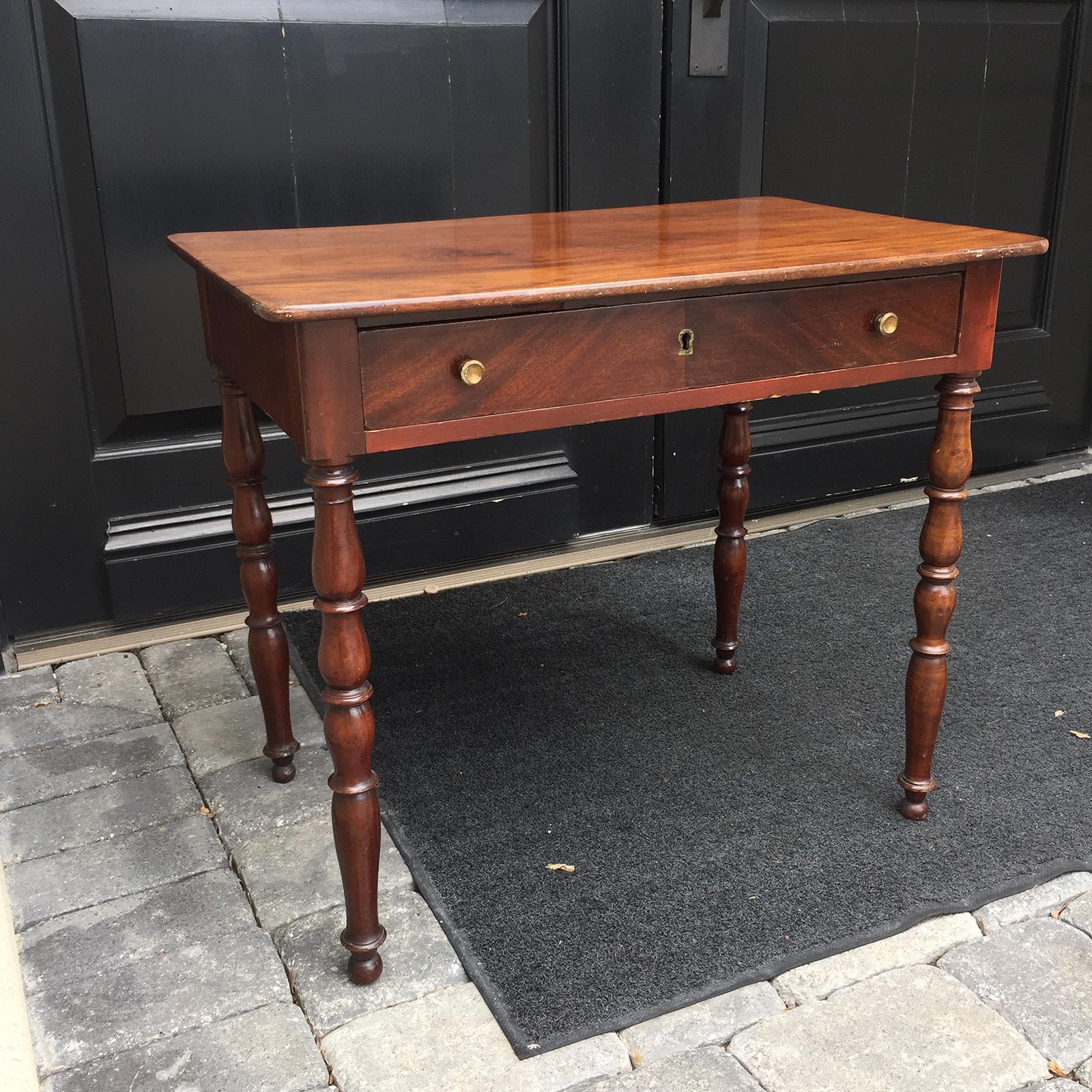 19th Century Regency Mahogany Child's Writing Table with Drawer In Good Condition In Atlanta, GA