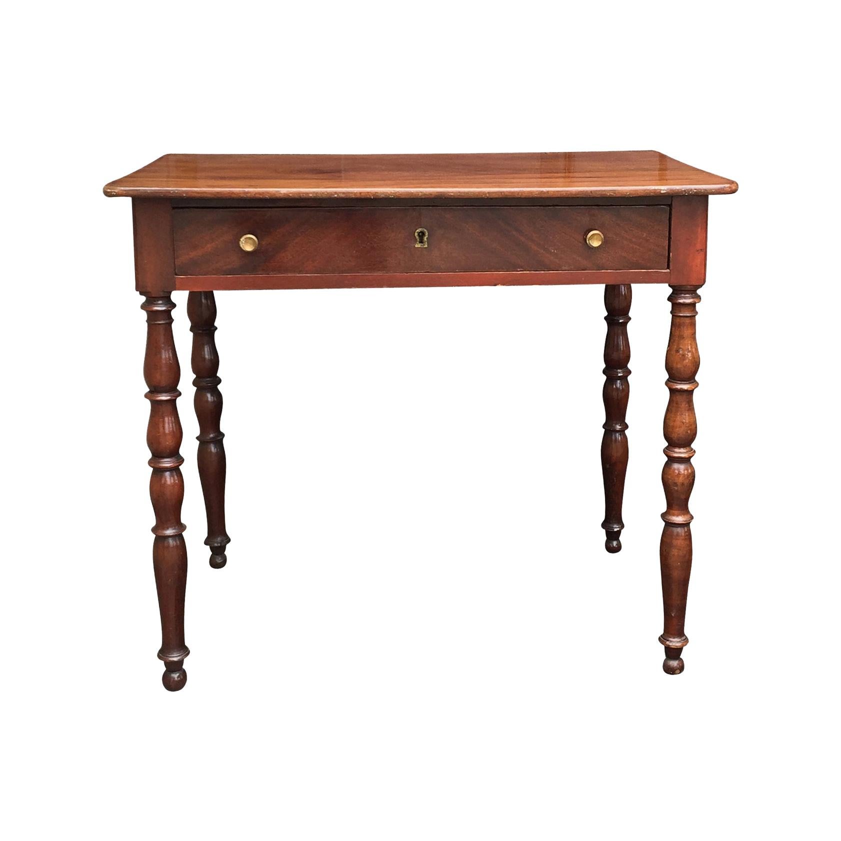 19th Century Regency Mahogany Child's Writing Table with Drawer
