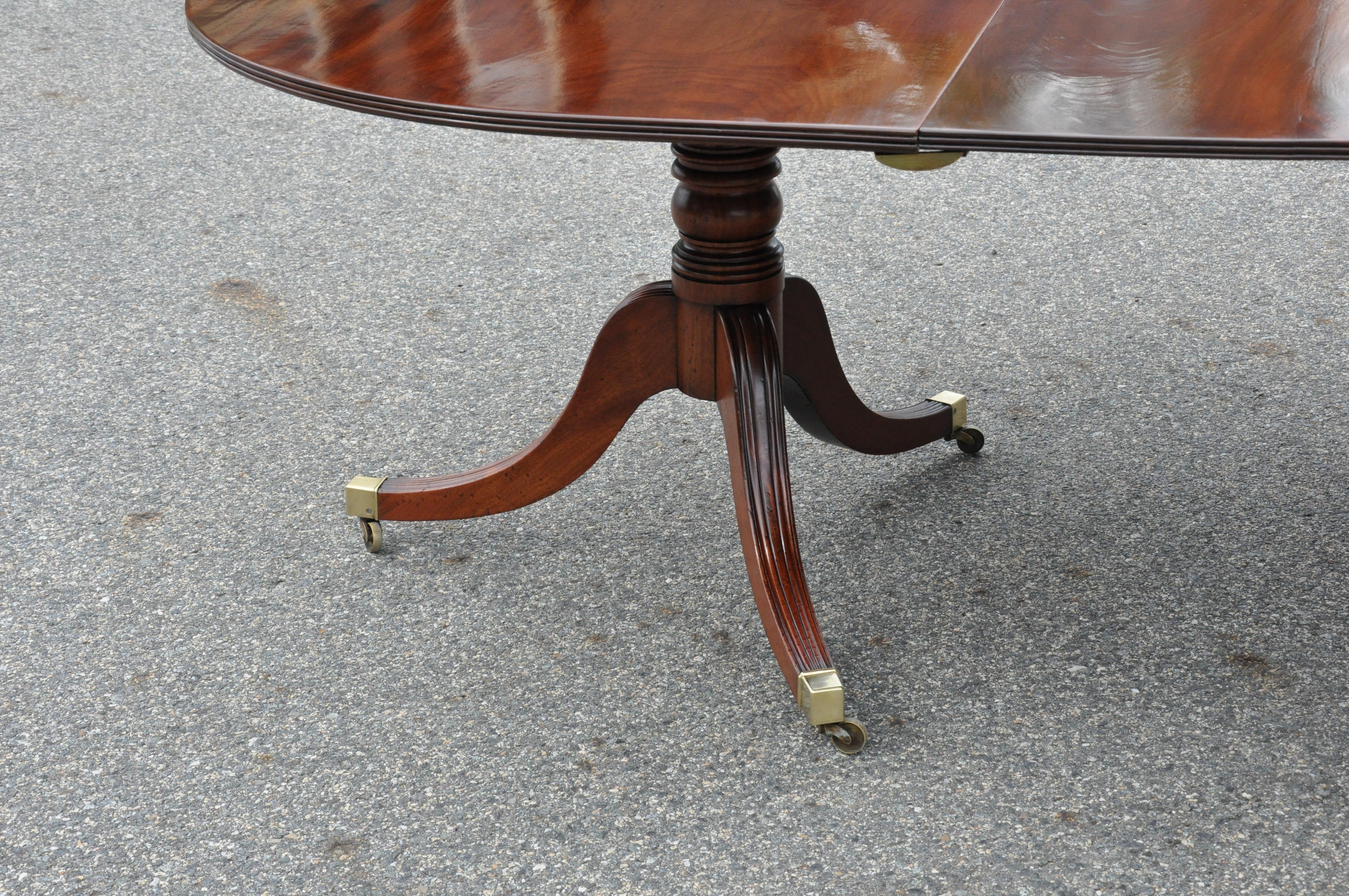 19th Century Regency Mahogany Four Pedestal Dining Table 4