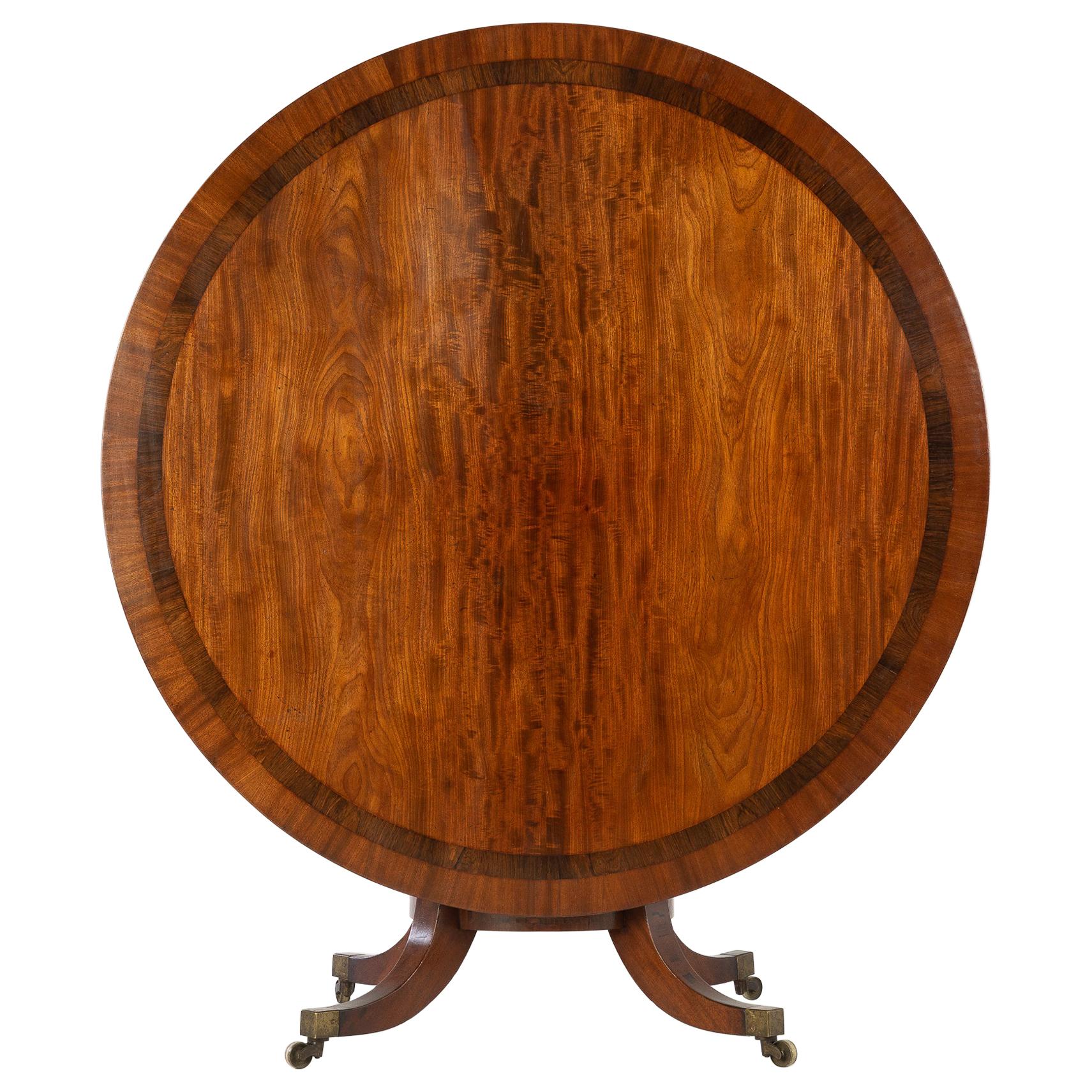 19th Century Regency Mahogany Large Circular Centre Table