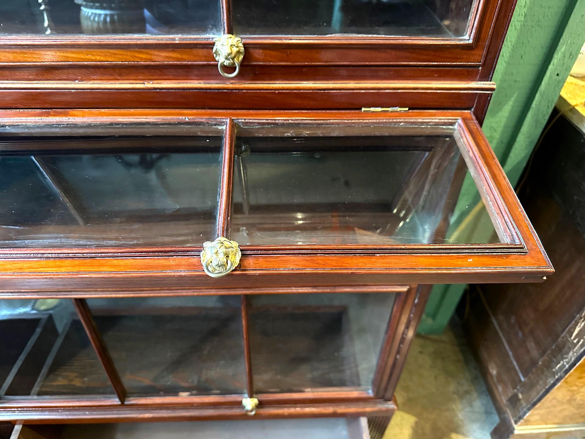 19th Century Regency Mahogany Lawyers Bookcase Wall Cabinet Biotech, 1811-1819 For Sale 8