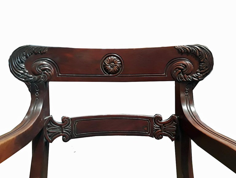 19th Century Regency Mahogany Library Chair For Sale 4