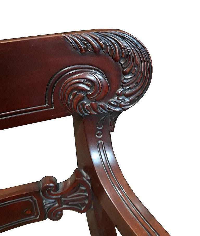 19th Century Regency Mahogany Library Chair For Sale 1