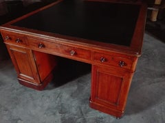 19th Century Regency Mahogany Partners Desk
