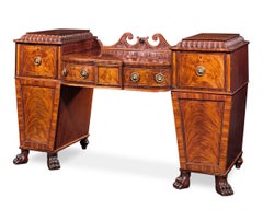 19th Century Regency Mahogany Pedestal Sideboard