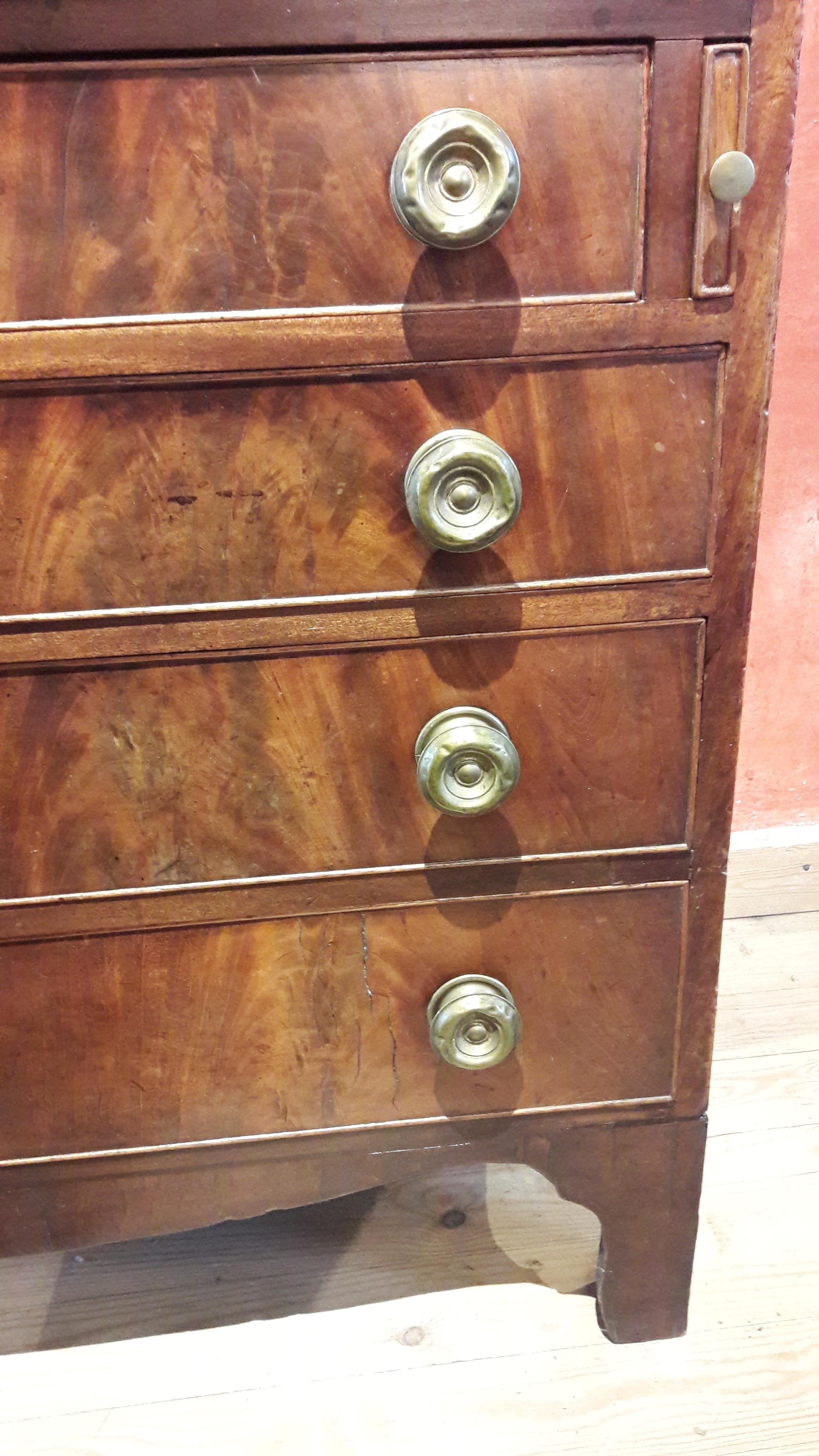 19th Century Regency Mahogany Secretaire In Fair Condition For Sale In Antwerp, Antwerp