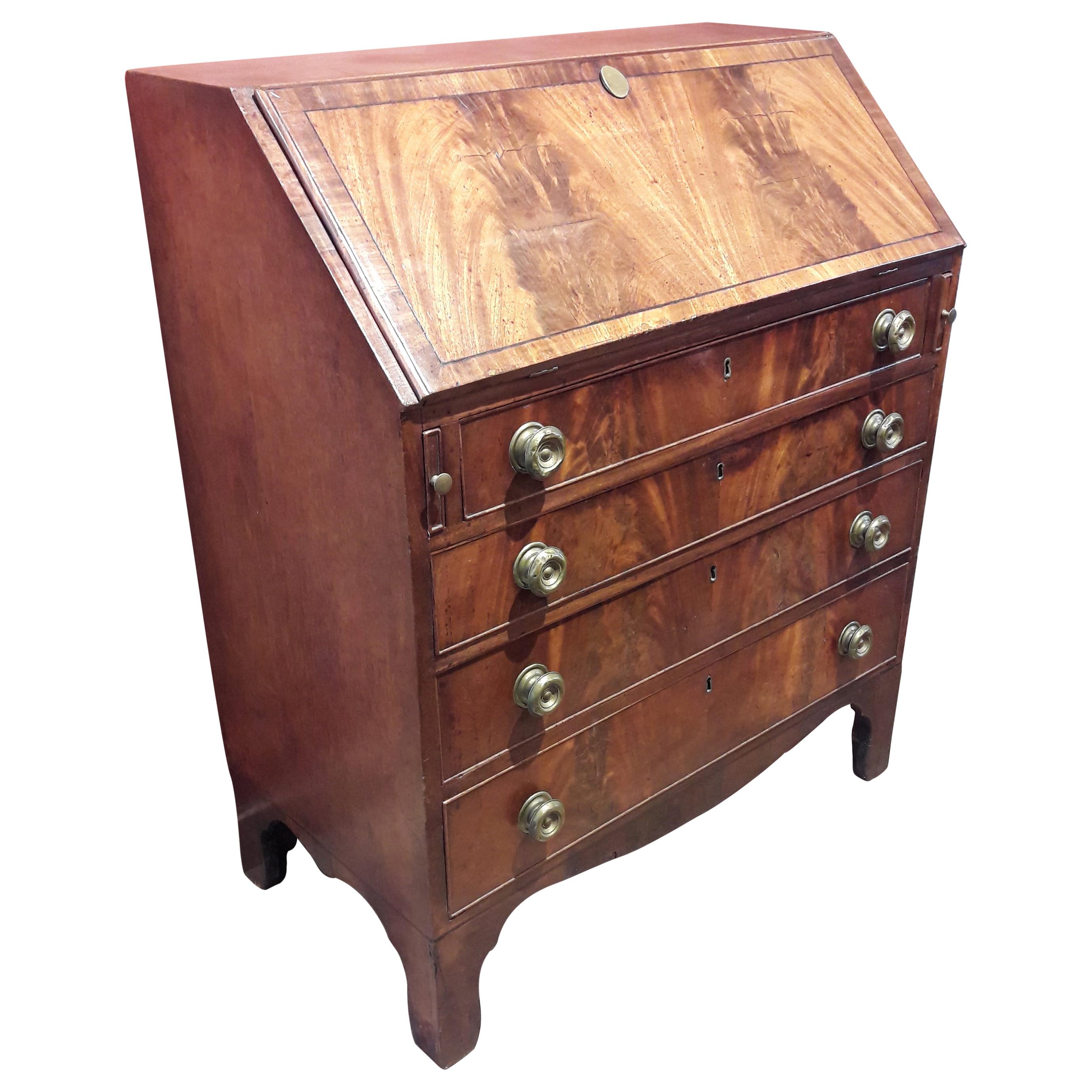 19th Century Regency Mahogany Secretaire For Sale