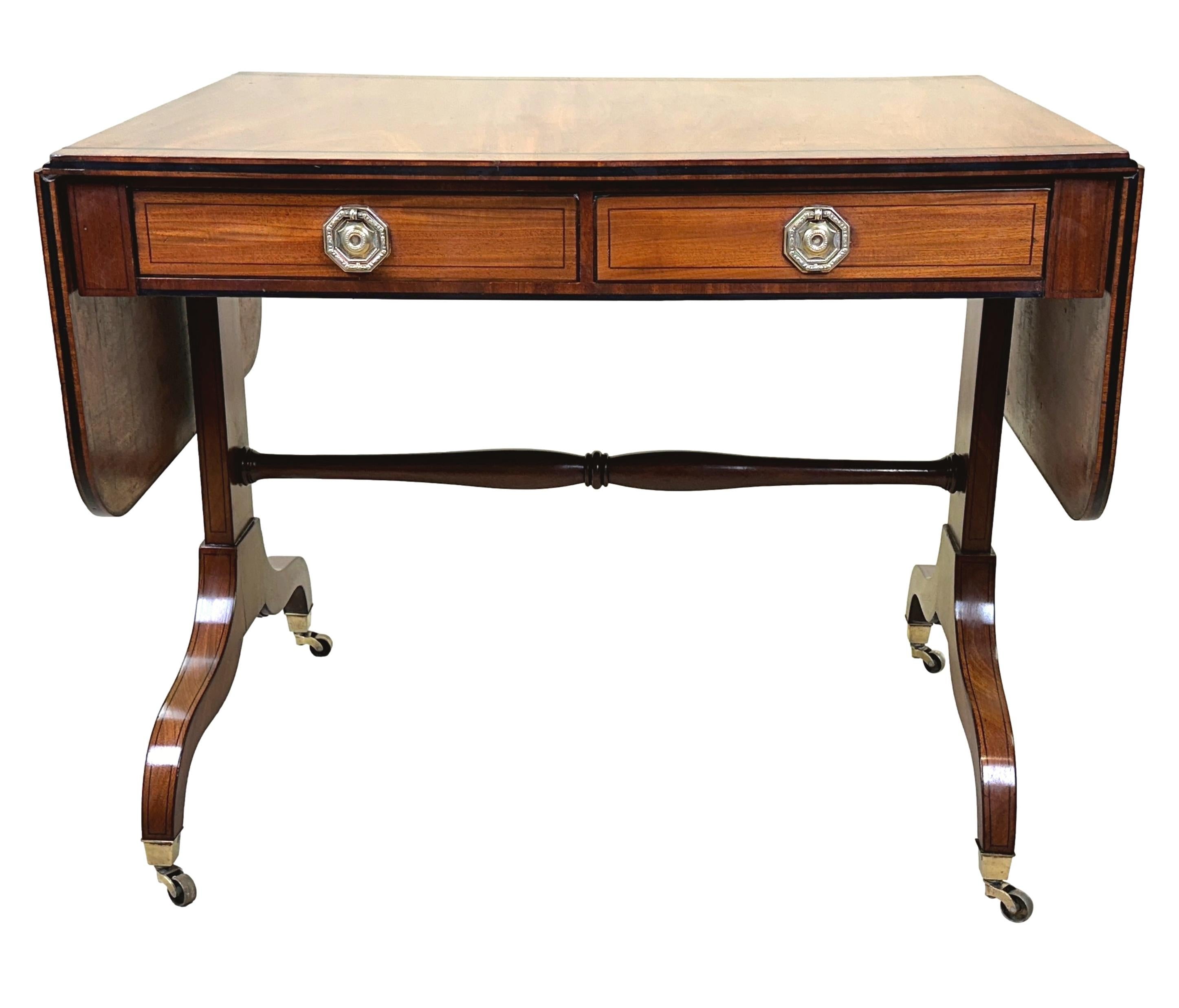 19th Century Regency Mahogany Sofa Table For Sale 7