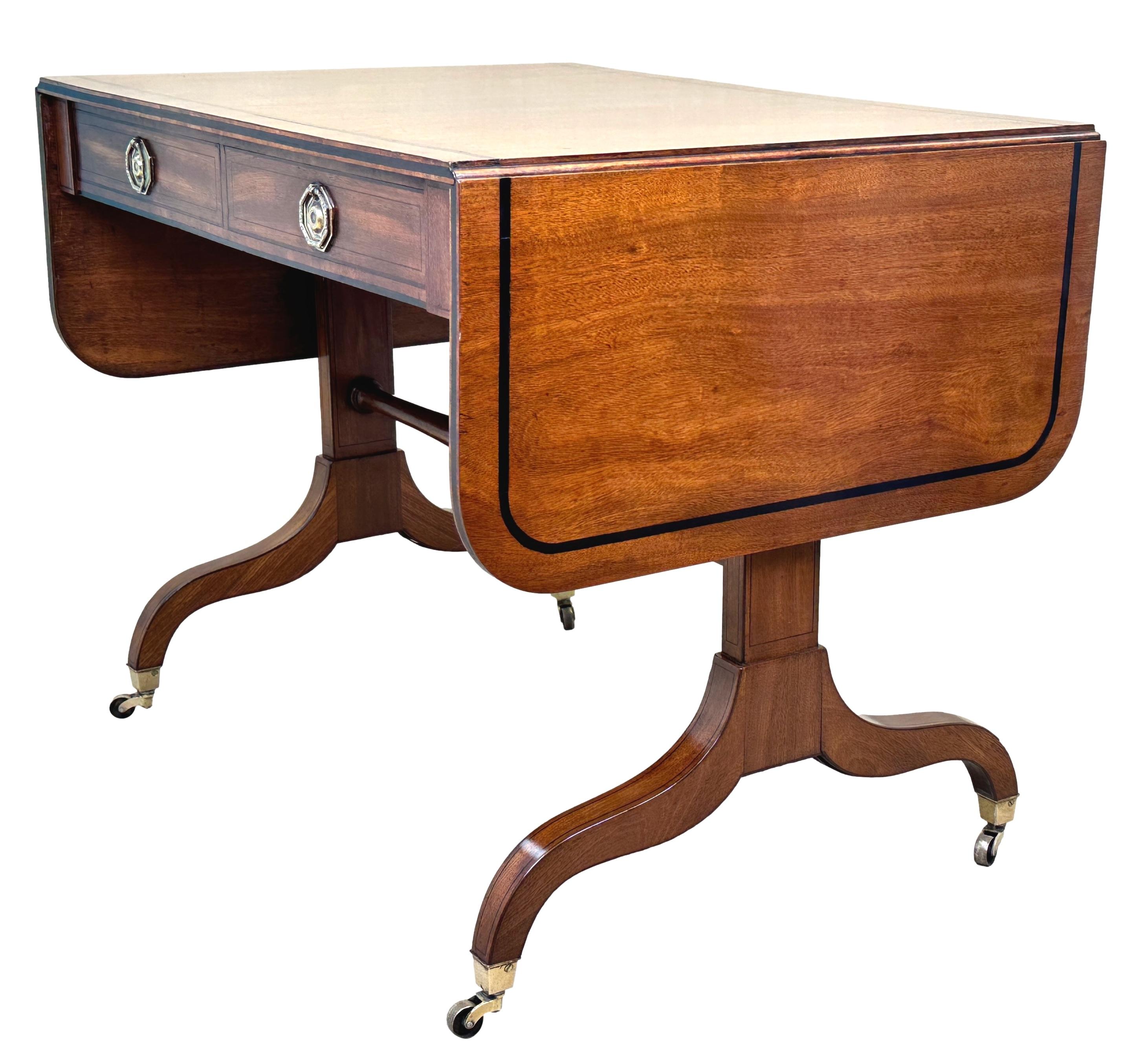 19th Century Regency Mahogany Sofa Table For Sale 2