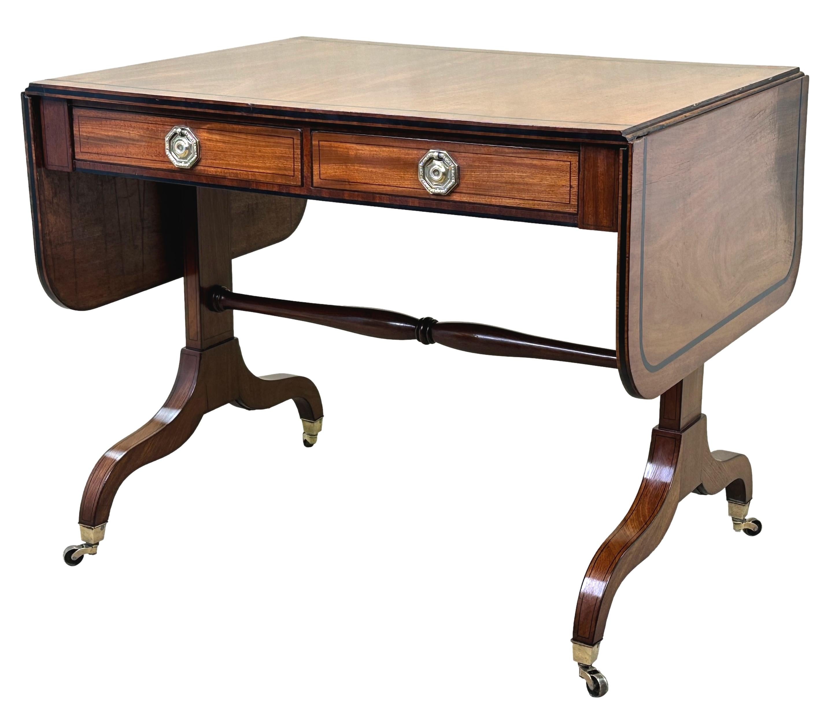 19th Century Regency Mahogany Sofa Table For Sale 4