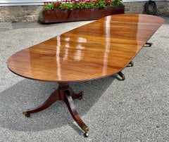 19th Century Regency Mahogany Three Pedestal Dining Table