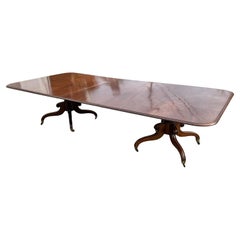 19th Century Regency Mahogany Two Pedestal Dining Table