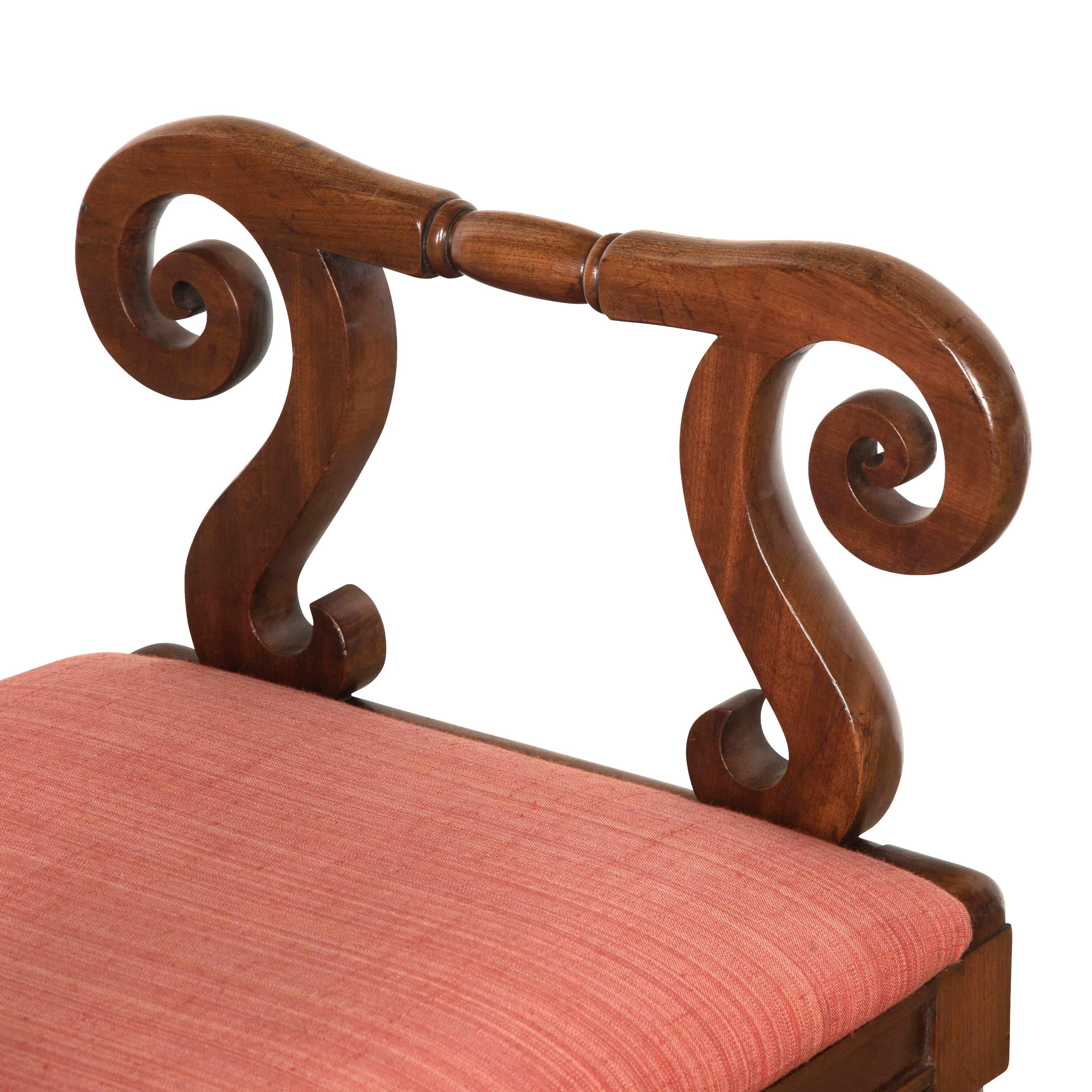 Regency Siège/tabouret de fenêtre en acajou de style Régence du 19e siècle en vente