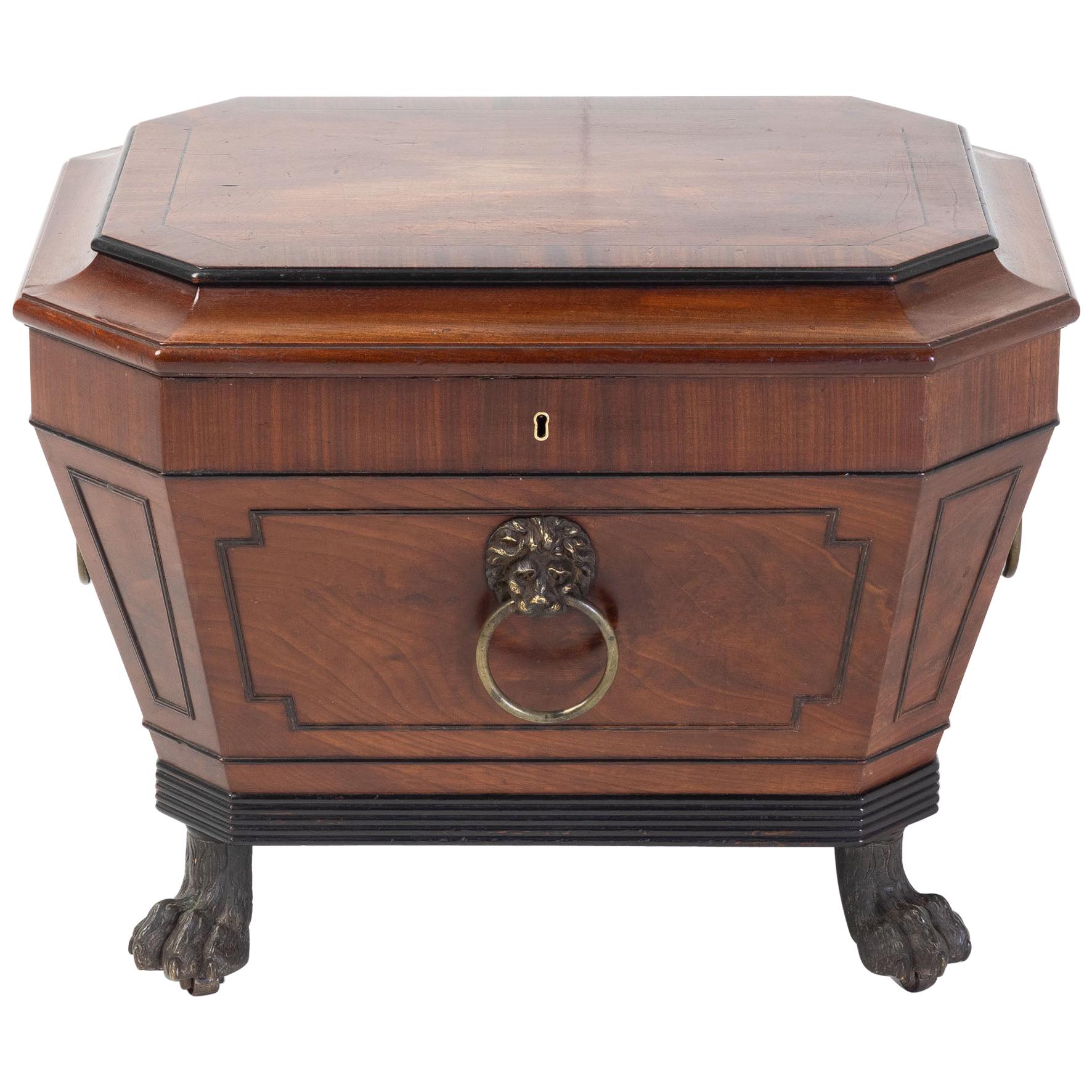 19th Century Regency Mahogany Wine Cooler For Sale