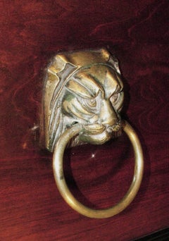 19th Century Regency Mahogany Wine Cooler with Brass Lion's Head Handles