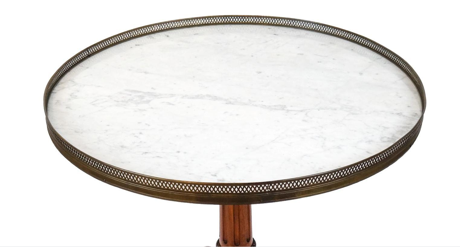 French 19th Century Regency Marble Top Gueridon Table