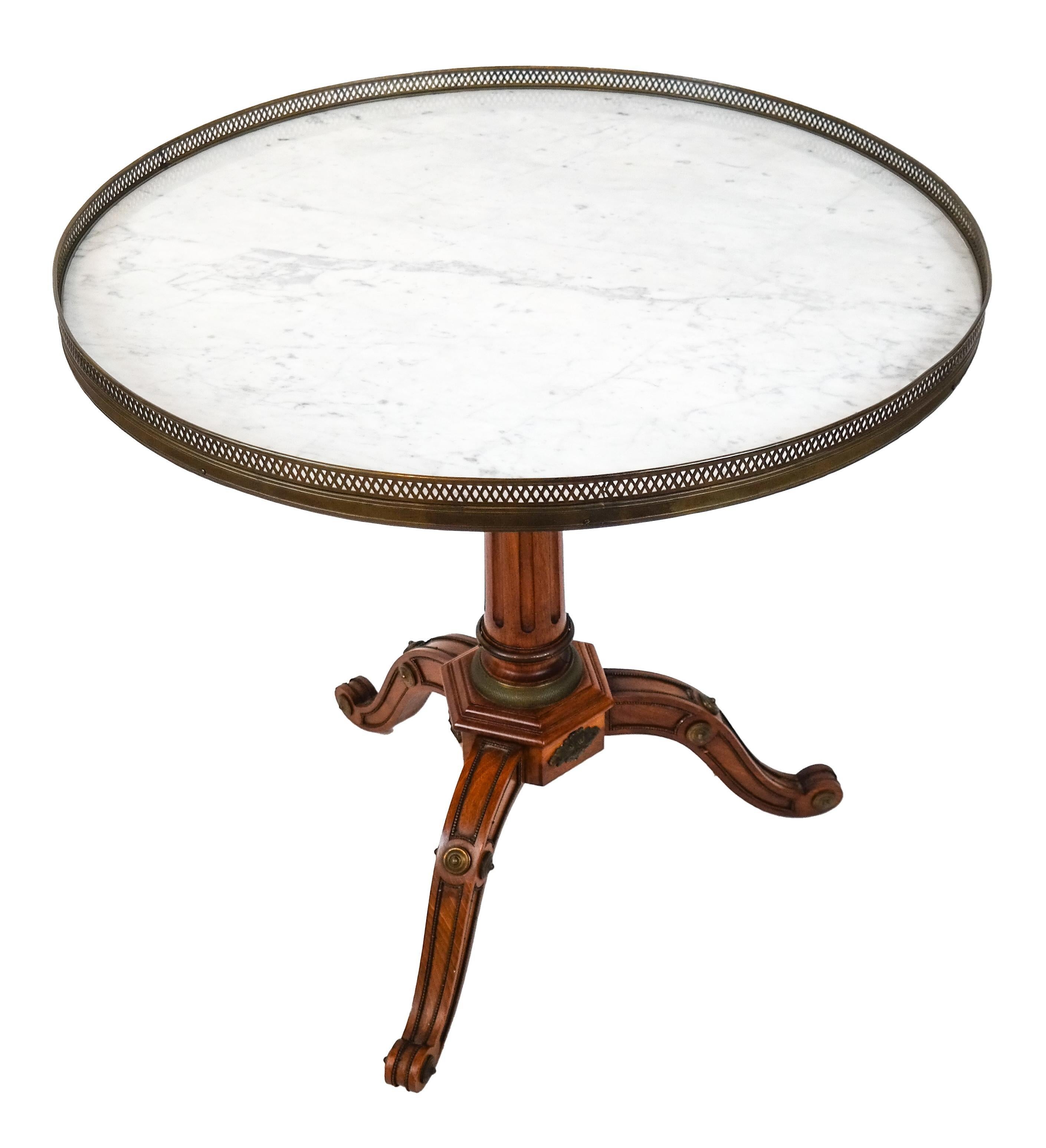 19th Century Regency Marble Top Gueridon Table In Good Condition In Locust Valley, NY