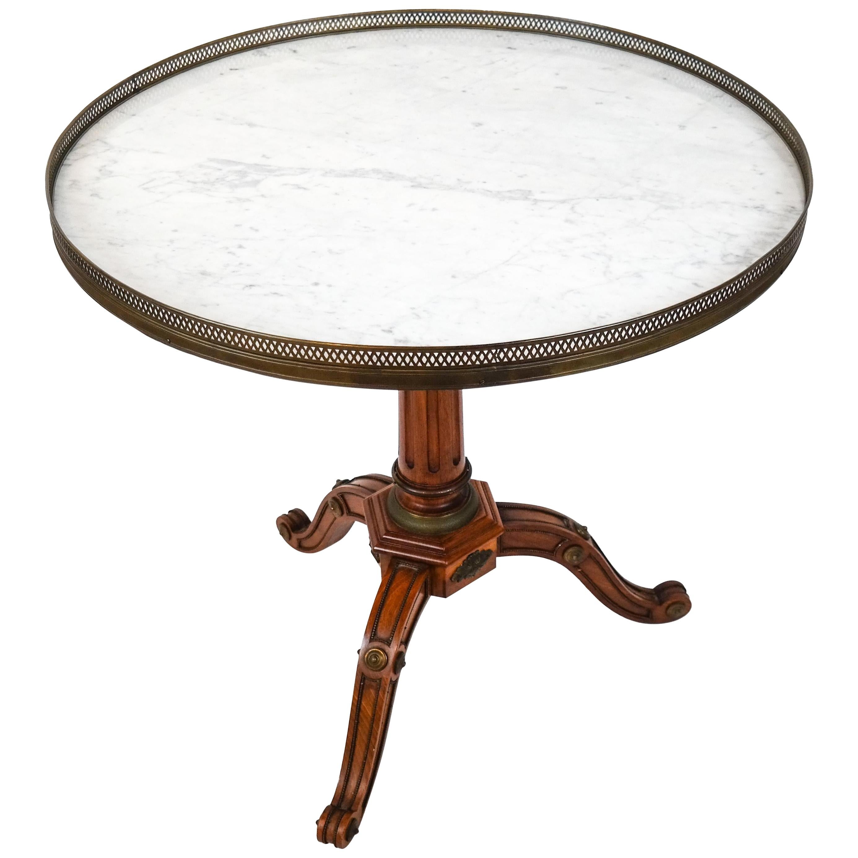 19th Century Regency Marble Top Gueridon Table