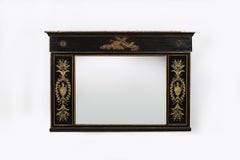 19th Century Regency Mirror Flanked by Églomisé Panels