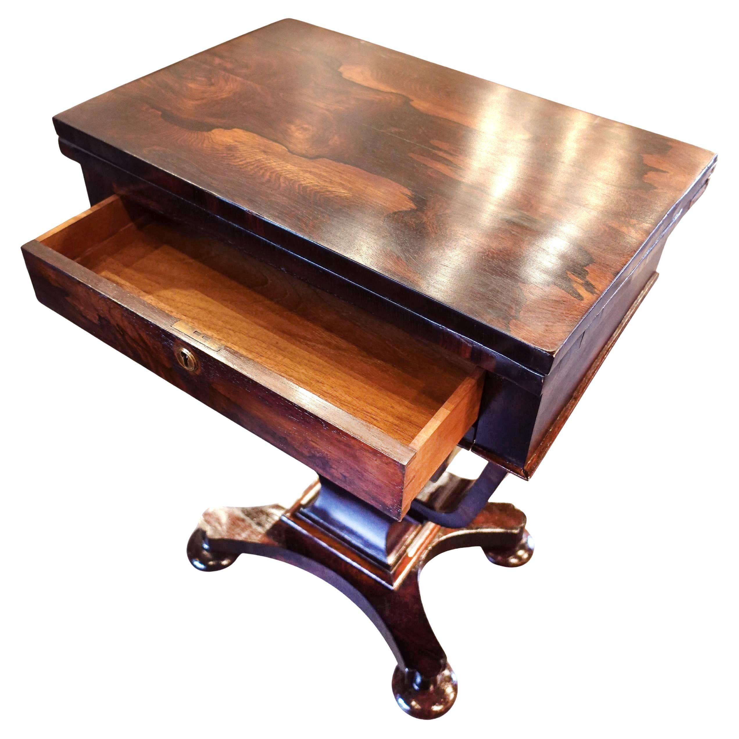 19th century Regency or Victorian Rosewood Game Table en venta 1