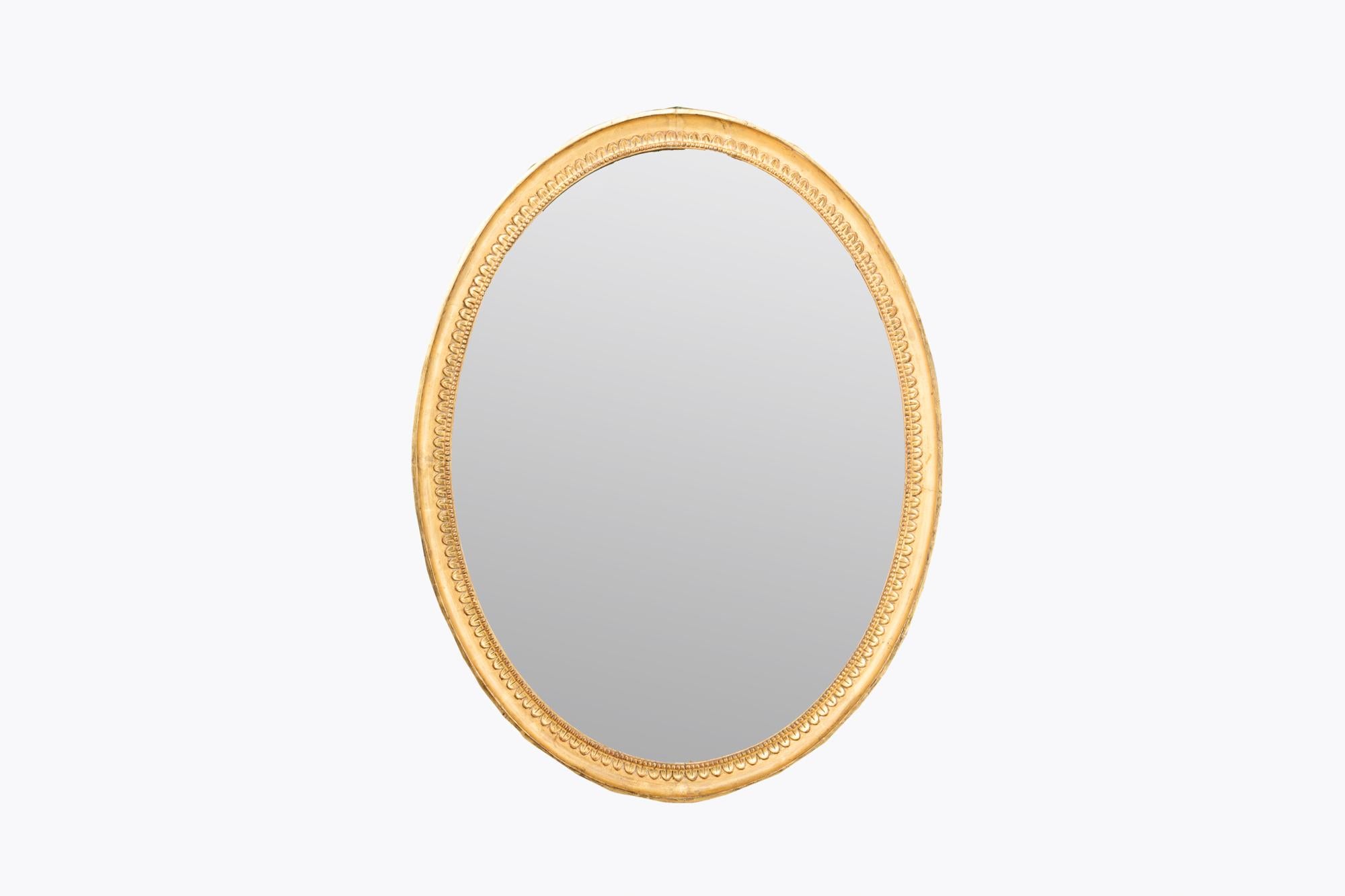 Miroir ovale Regency du 19e siècle Excellent état - En vente à Dublin 8, IE