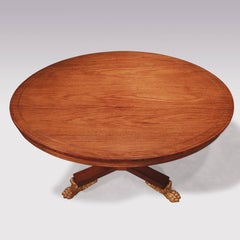 19th Century Regency Oval Padouk Wood Breakfast Table