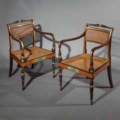19th Century Regency Painted Armchairs