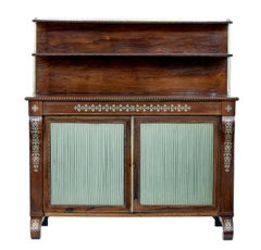 19th Century Regency Palisander Brass Inlaid Chiffonier