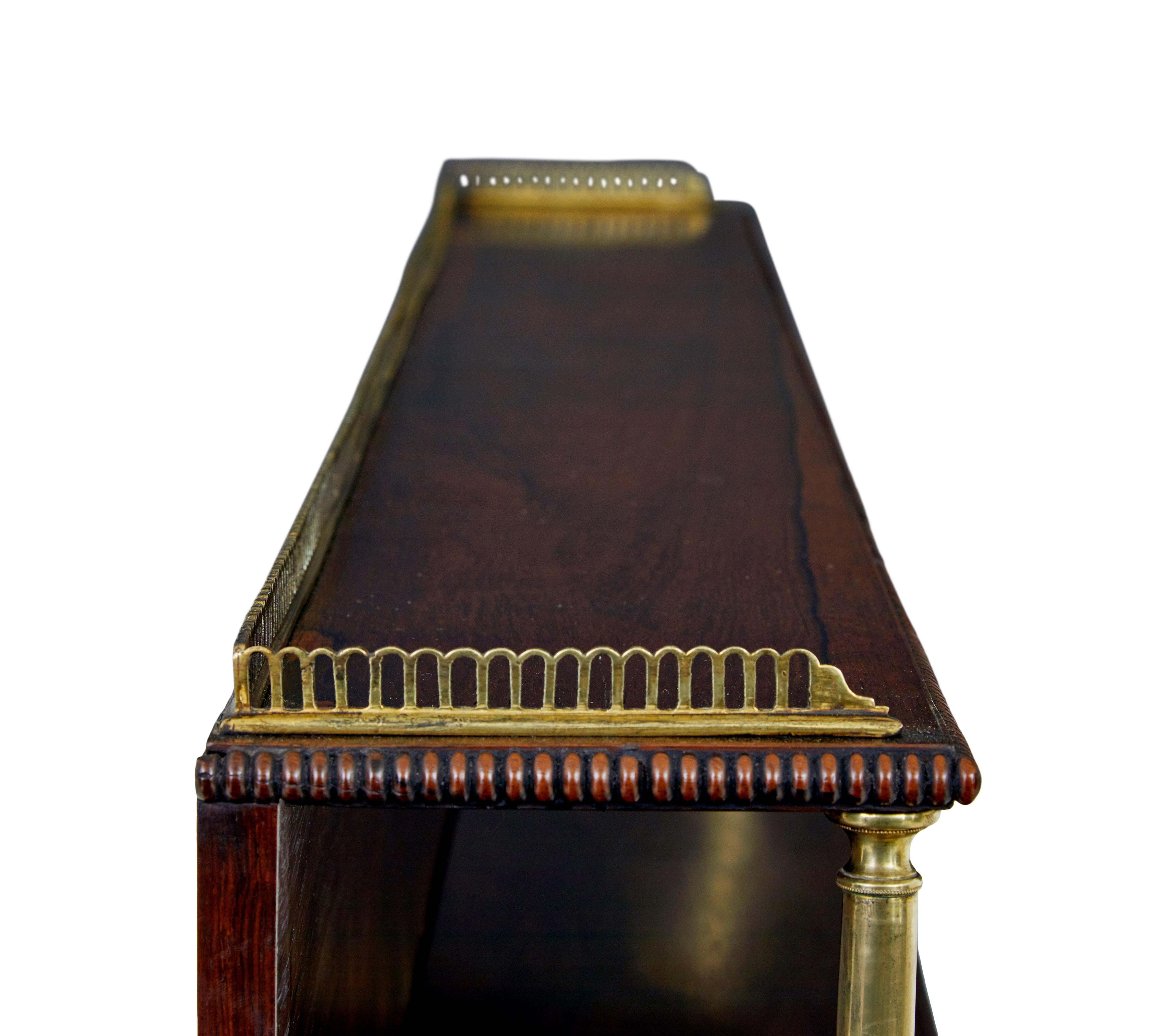 19th century Regency palisander brass inlaid chiffonier For Sale 1