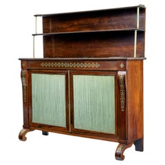 19th Century Regency palisander brass inlaid chiffonier