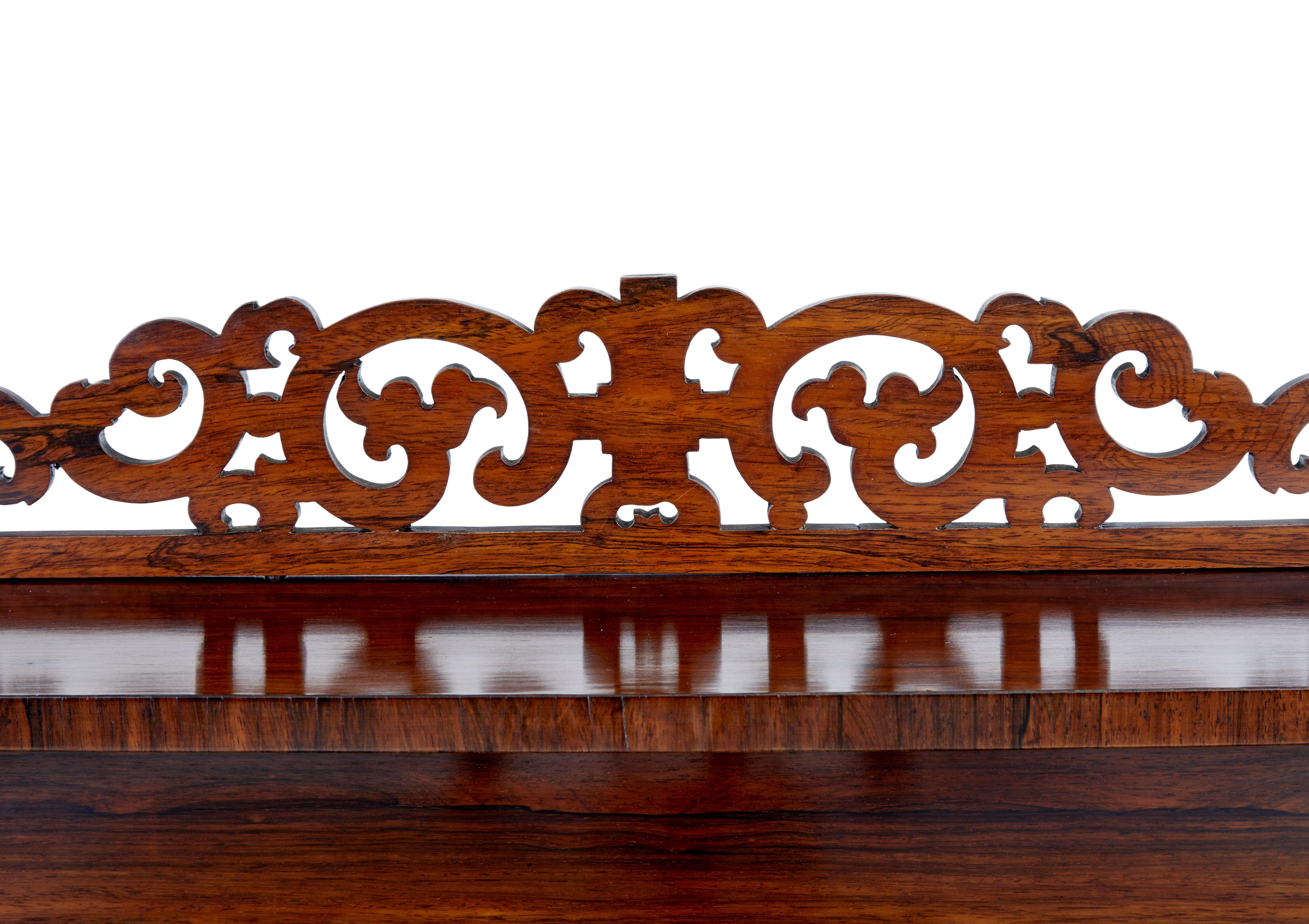  Regency Palisander-Chiffonier-Sideboard aus dem 19. Jahrhundert im Angebot 2