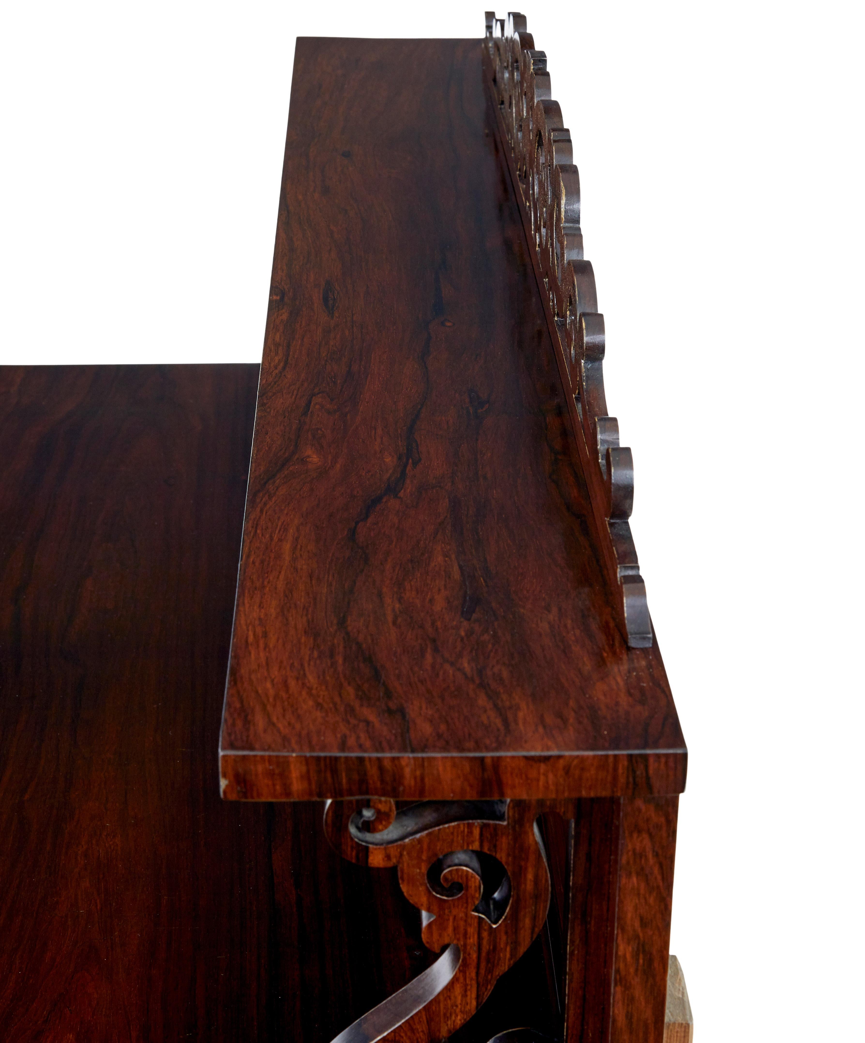  Regency Palisander-Chiffonier-Sideboard aus dem 19. Jahrhundert im Angebot 4