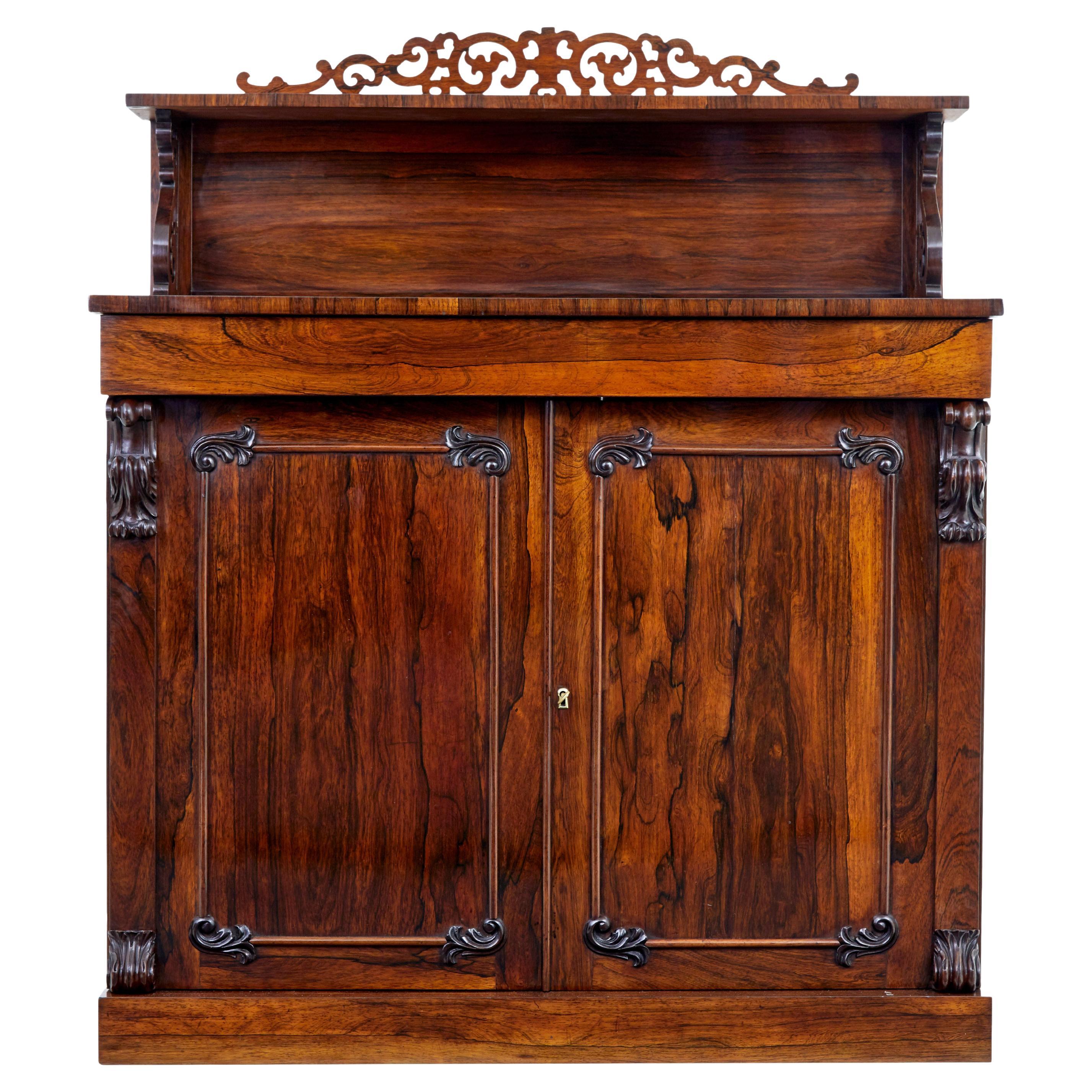  Regency Palisander-Chiffonier-Sideboard aus dem 19. Jahrhundert im Angebot