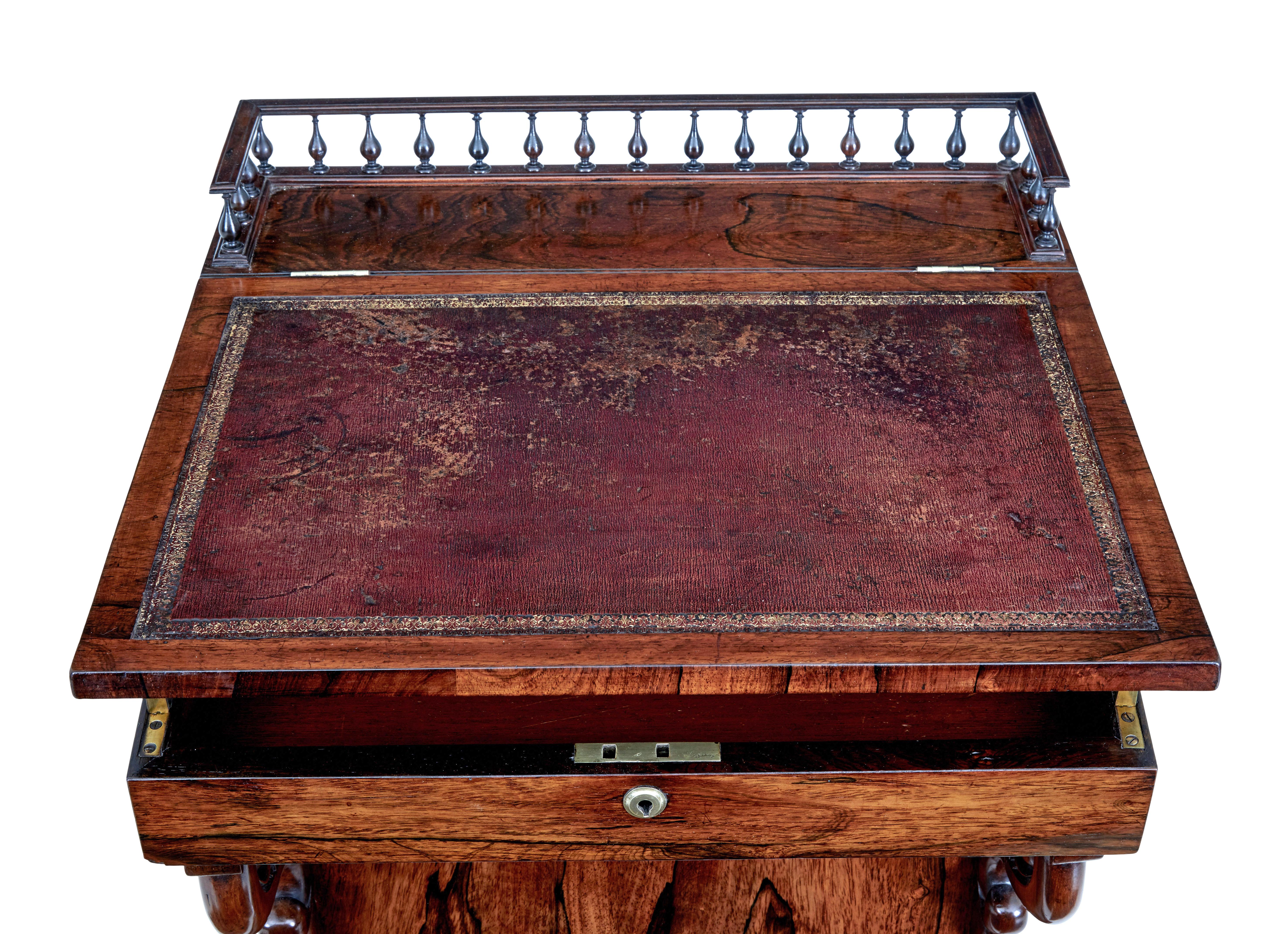 English 19th Century Regency Palisander Davenport Desk For Sale