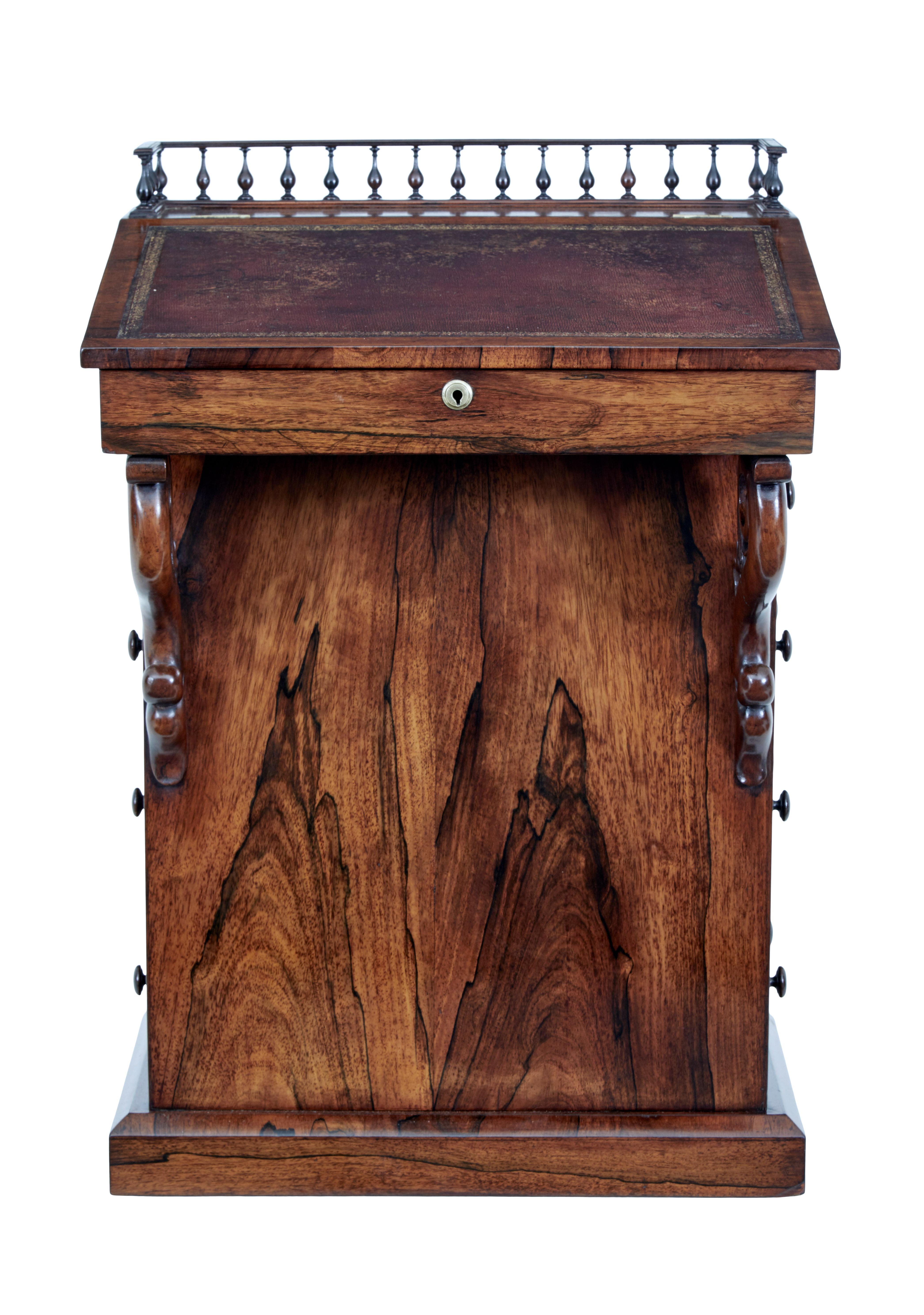 19th Century Regency Palisander Davenport Desk 1